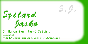 szilard jasko business card